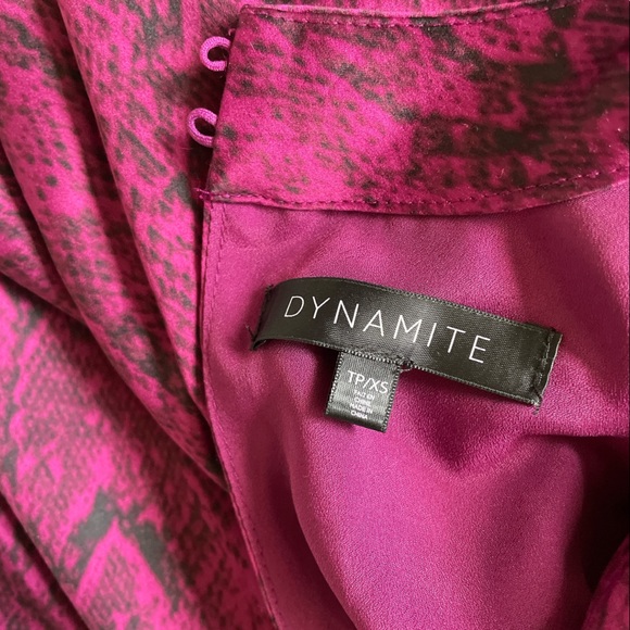 Purple snake print open back mini dress - Picture 11 of 12